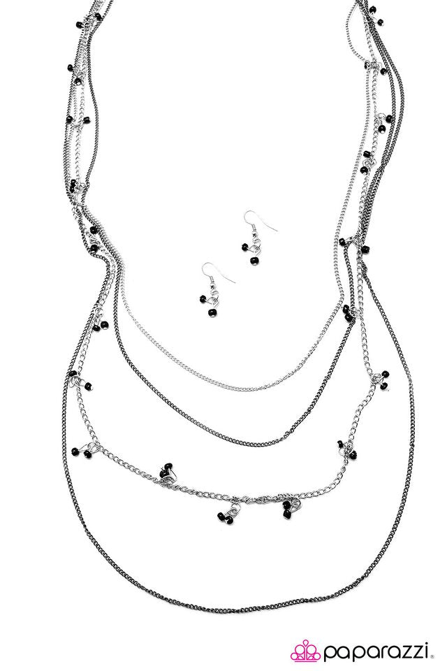 Paparazzi ♥ On Route 66 - Black ♥ Necklace