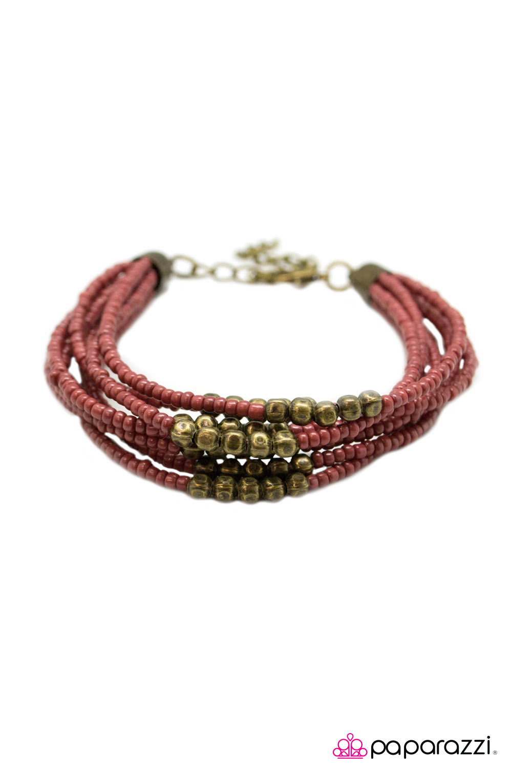 Paparazzi ♥ Just BEAD It! - Red (Marsala) ♥  Bracelet
