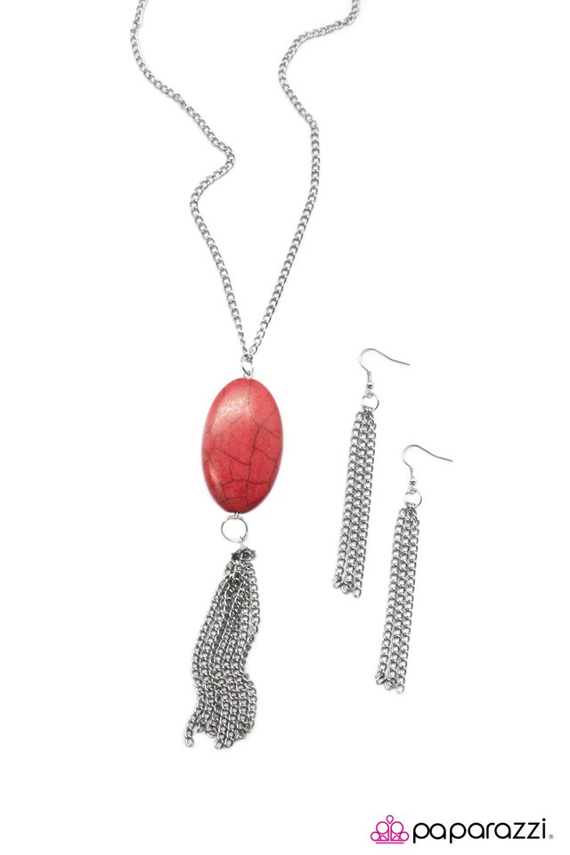 Paparazzi ♥ Born to Ride - Red ♥ Necklace