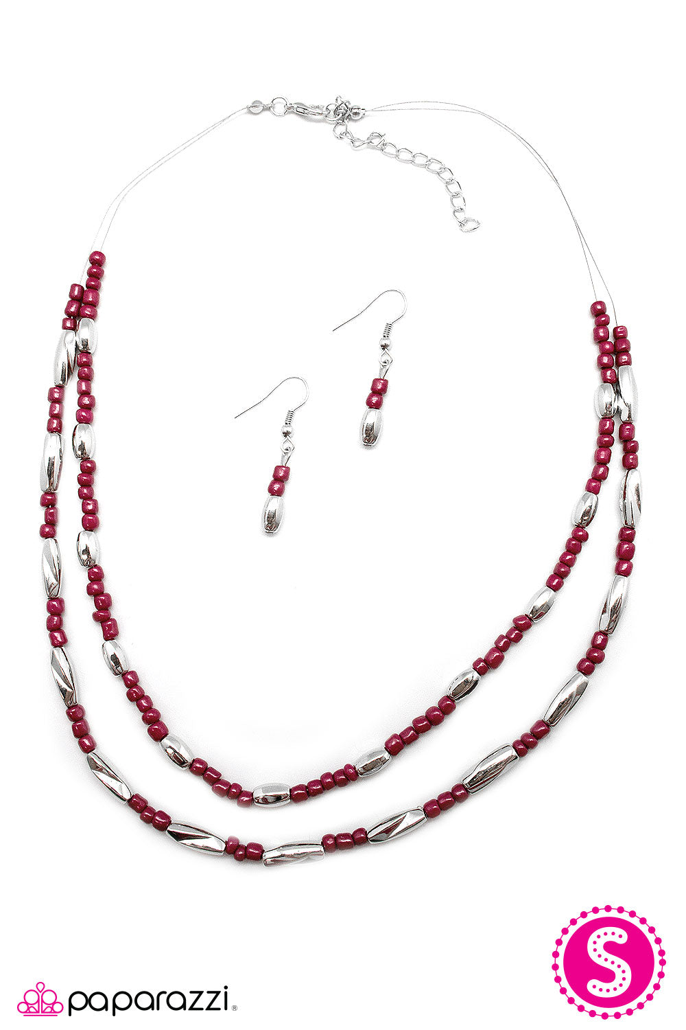 Paparazzi ♥ I Should BEAD So Lucky - Pink ♥  Necklace