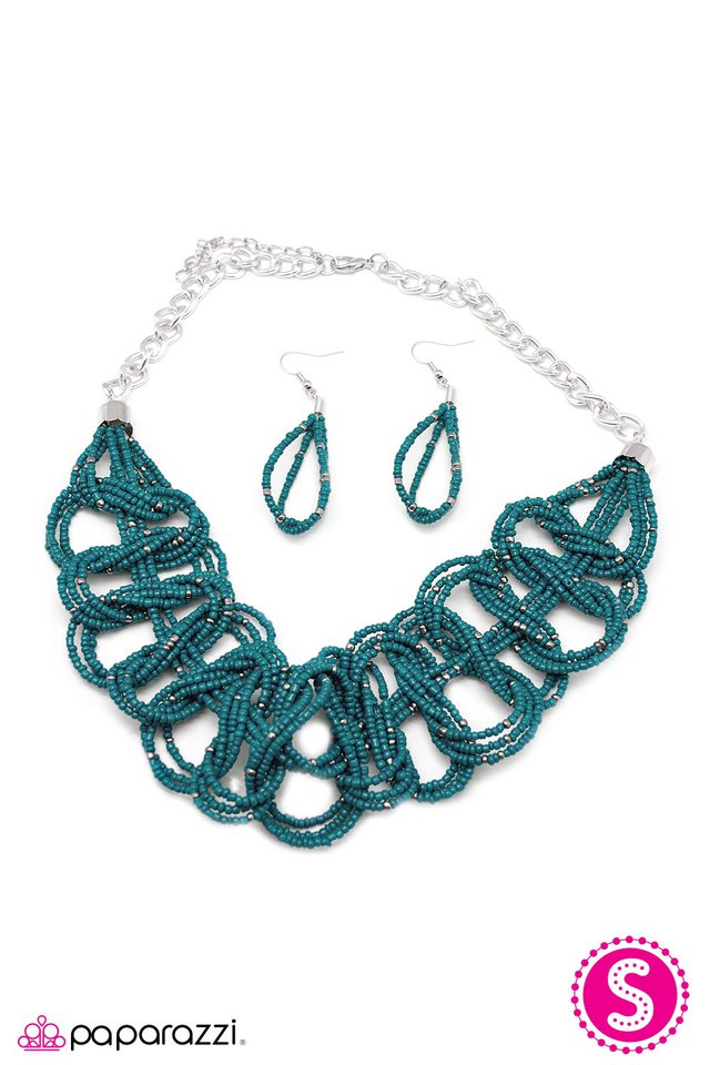 Paparazzi ♥ KNOT So Fast - Blue ♥ Necklace
