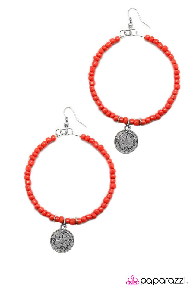 Paparazzi ♥ Luck Of The Irish - Orange ♥ Earrings