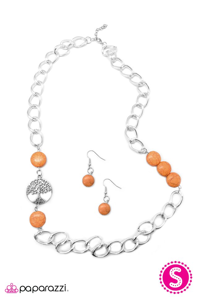 Paparazzi ♥ Little Big Town - Orange ♥ Necklace