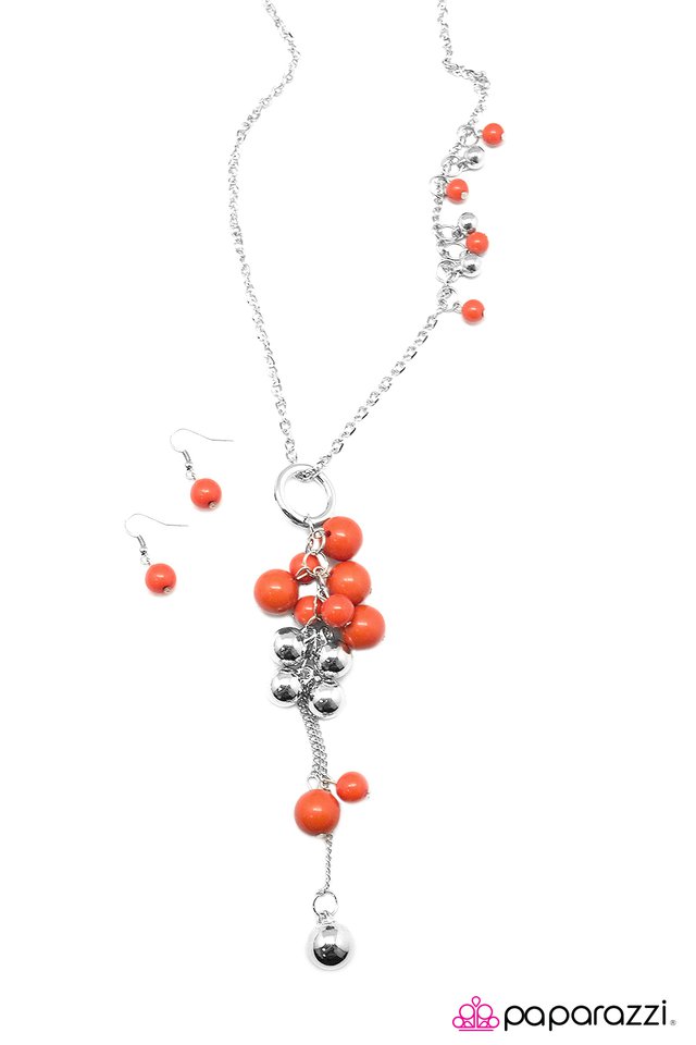 Paparazzi ♥ Party On! - Orange ♥ Necklace