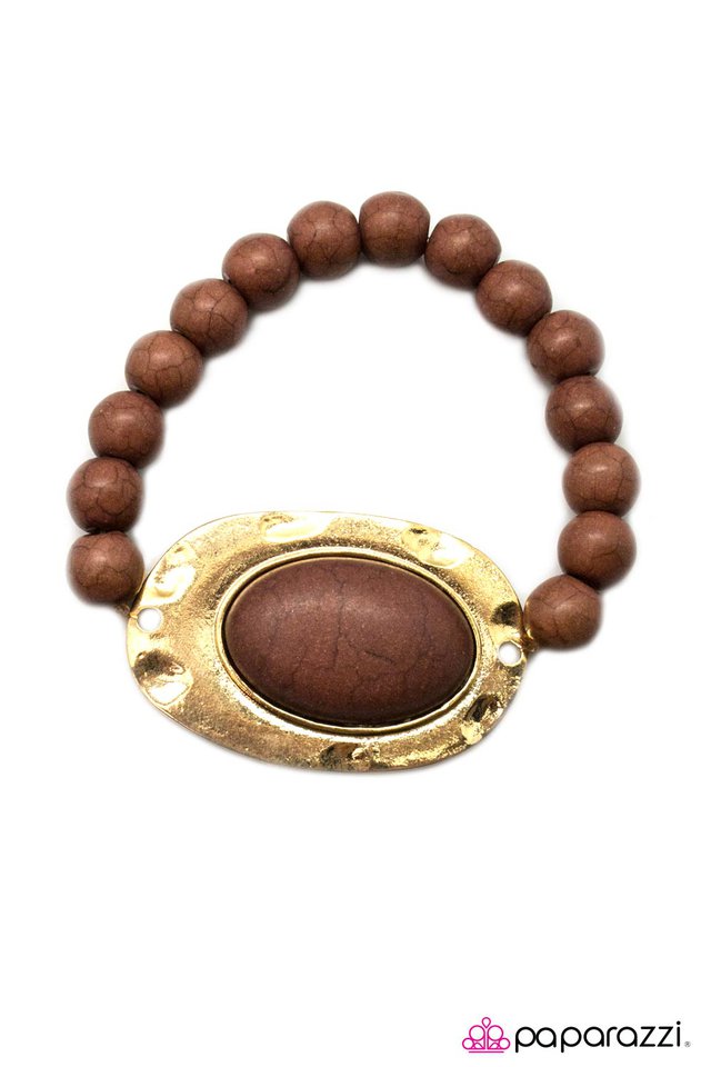Paparazzi ♥ Lone Wolf - Brown ♥ Bracelet