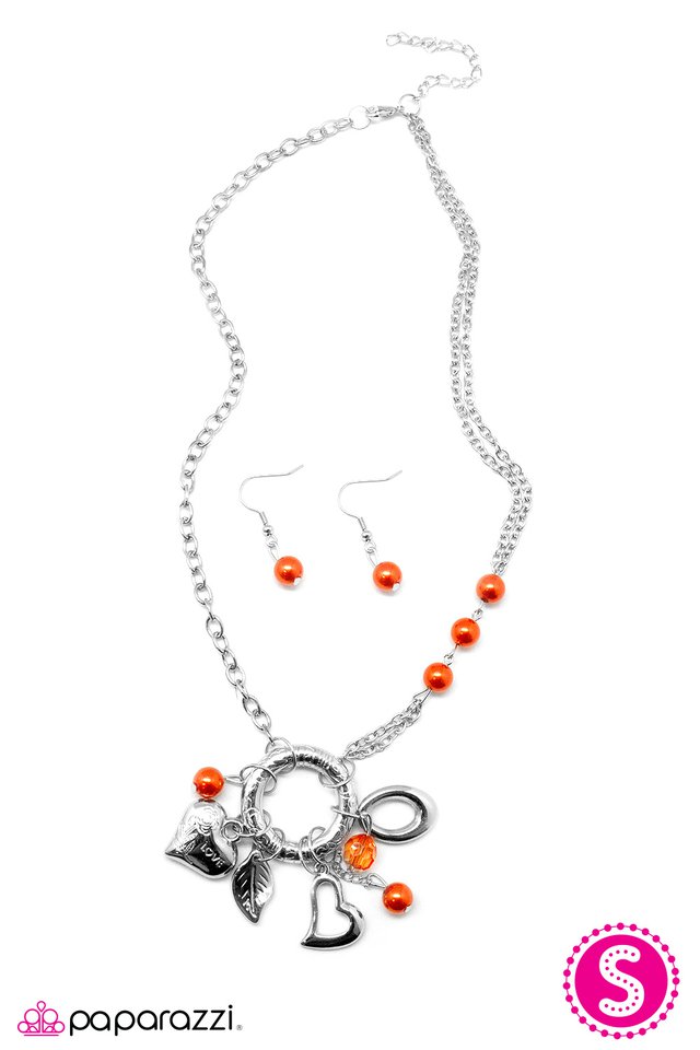 Paparazzi ♥ The Charmed Life - Orange ♥ Necklace