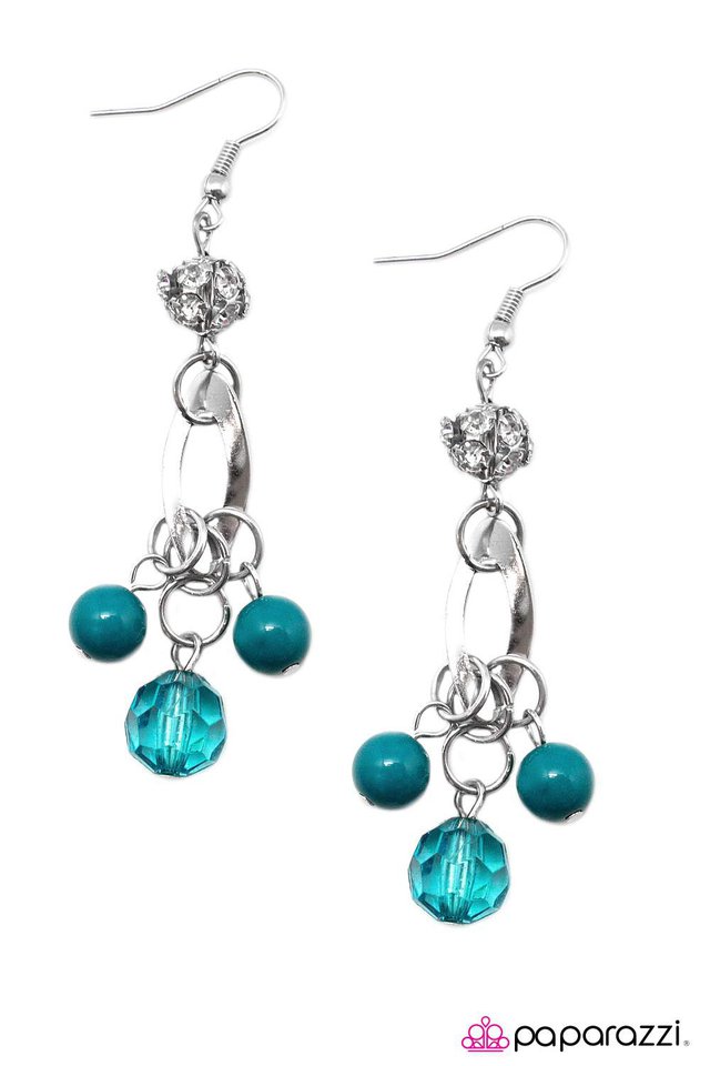 Paparazzi ♥ Get With The Times - Blue ♥ Earrings