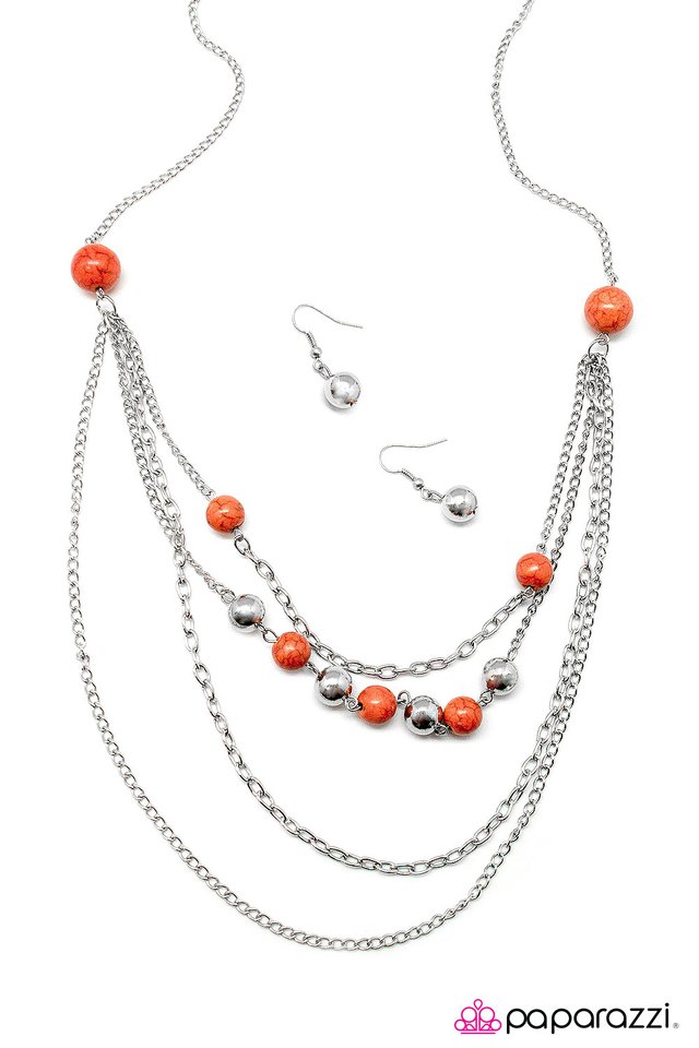 Paparazzi ♥ Roman Holiday - Orange ♥ Necklace