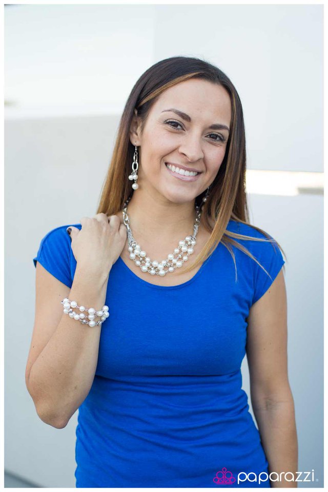 Paparazzi ♥ Best Day Ever - White ♥ Earrings