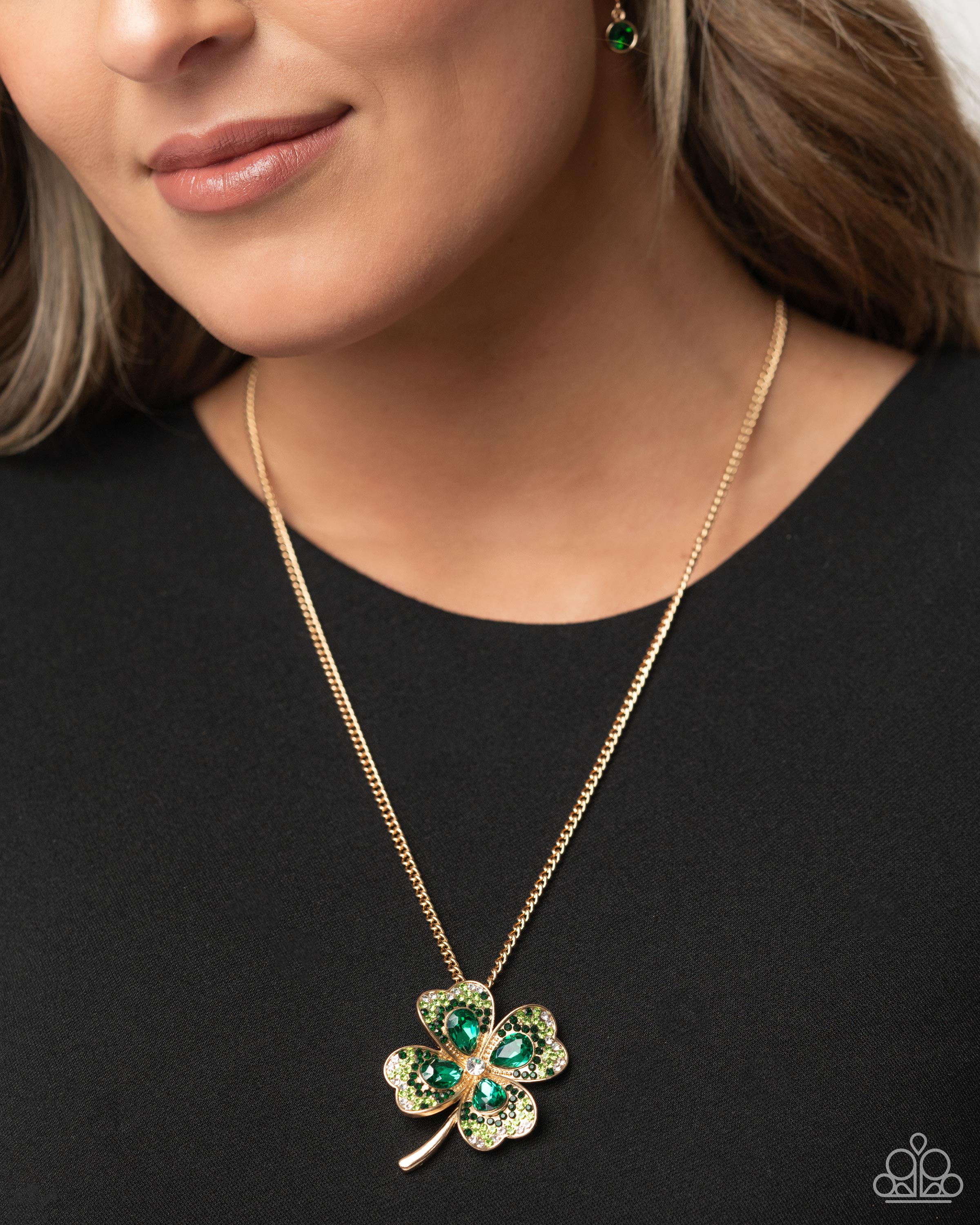 Paparazzi ♥ Four Leaf Fashion - Green ♥ Necklace – LisaAbercrombie