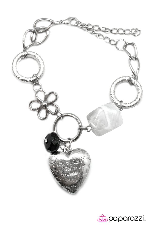 Paparazzi ♥ With All My Heart - White ♥ Bracelet