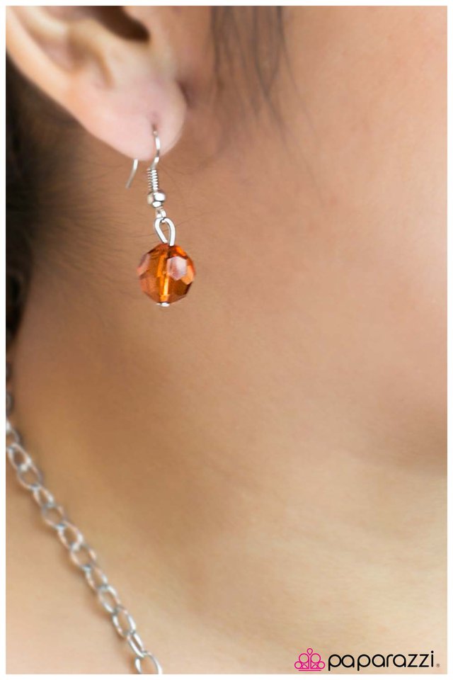 Paparazzi ♥ All Dolled Up - Orange ♥ Necklace