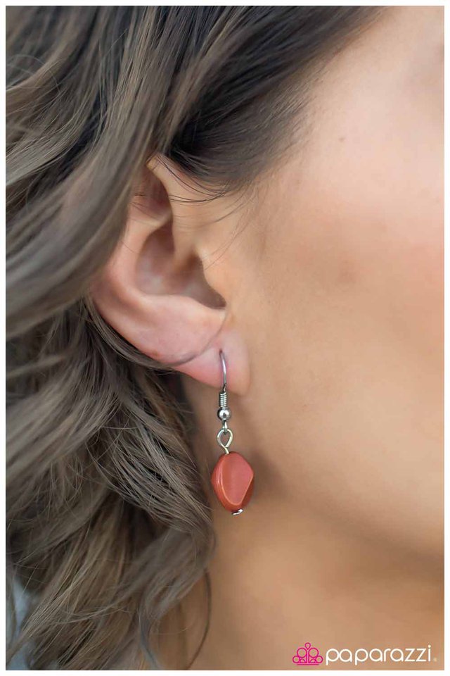 Paparazzi ♥ Rock, Paper, Scissors - Orange ♥ Necklace