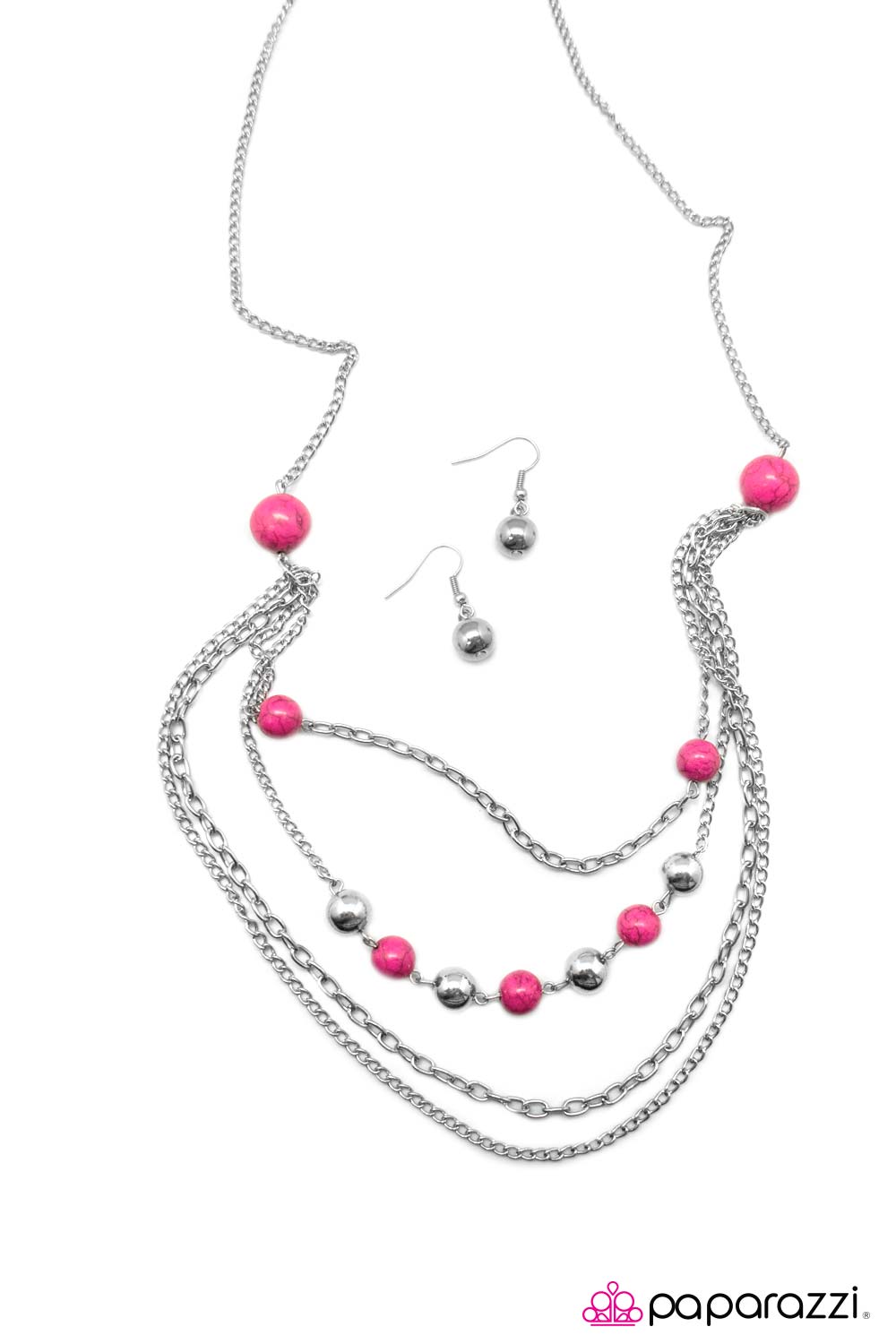 Paparazzi ♥ Roman Holiday - Pink ♥  Necklace