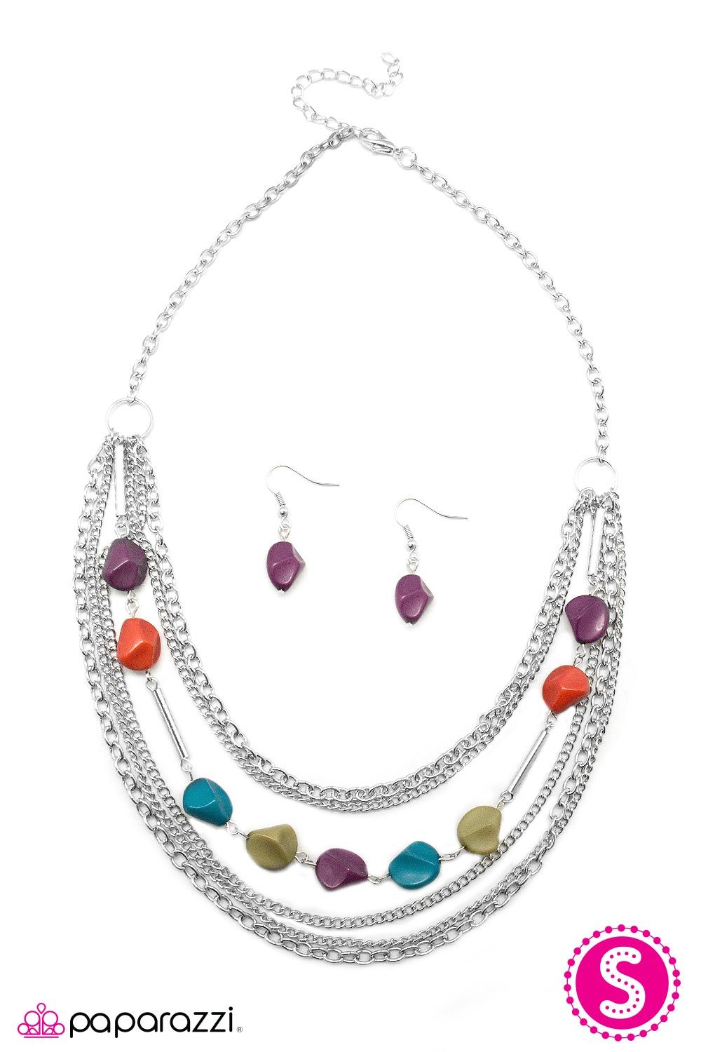 Paparazzi ♥ Rock, Paper, Scissors - Multi ♥  Necklace