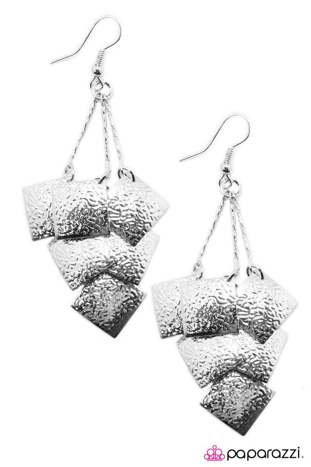 Paparazzi ♥ Very Superstitious - Silver ♥ Earrings