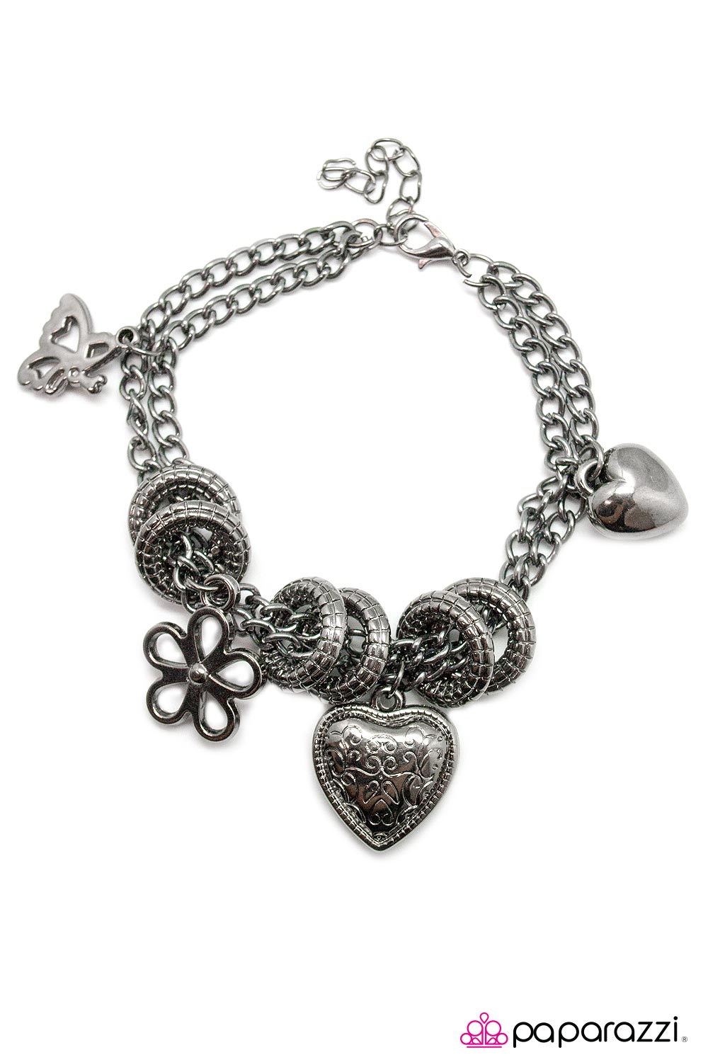 Paparazzi ♥ Turn On The Charm - Black ♥  Bracelet