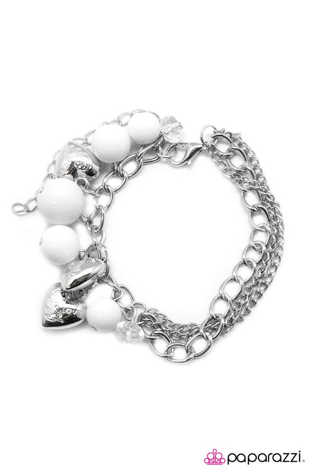 Paparazzi ♥ We Belong Together - White ♥ Bracelet