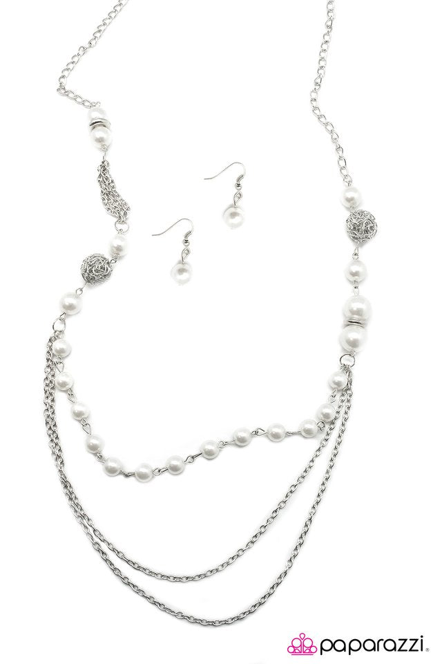 Paparazzi ♥ Well Spent - White ♥ Necklace