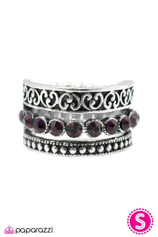 Paparazzi ♥ Triple Crown - Purple ♥ Ring