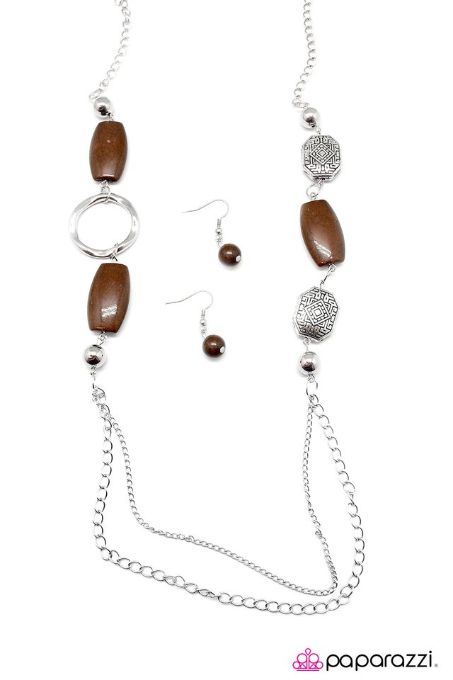 Paparazzi ♥ Right On Time - Brown ♥ Necklace