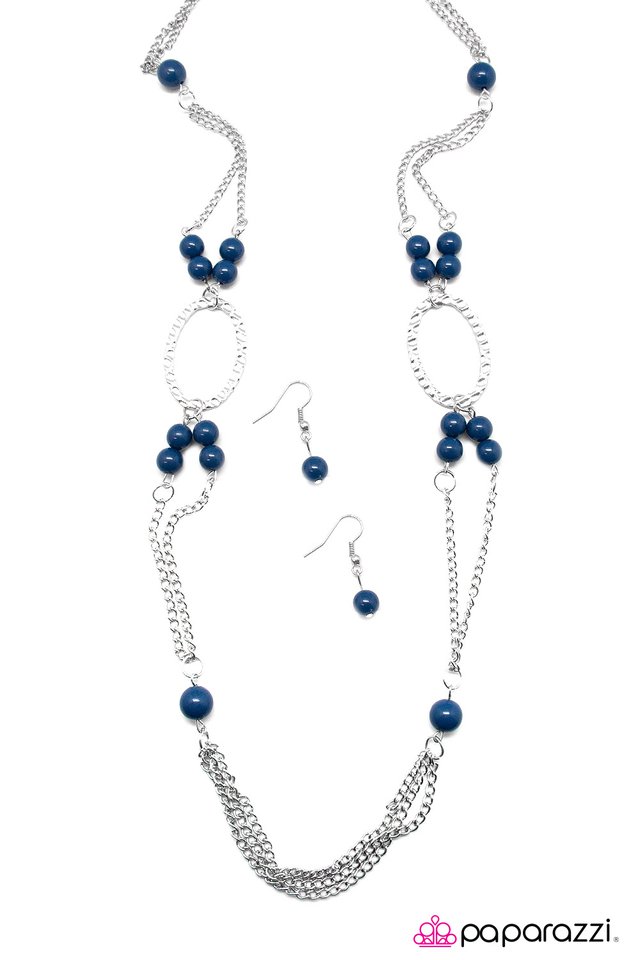 Paparazzi ♥ One Step At A Time - Blue ♥ Necklace