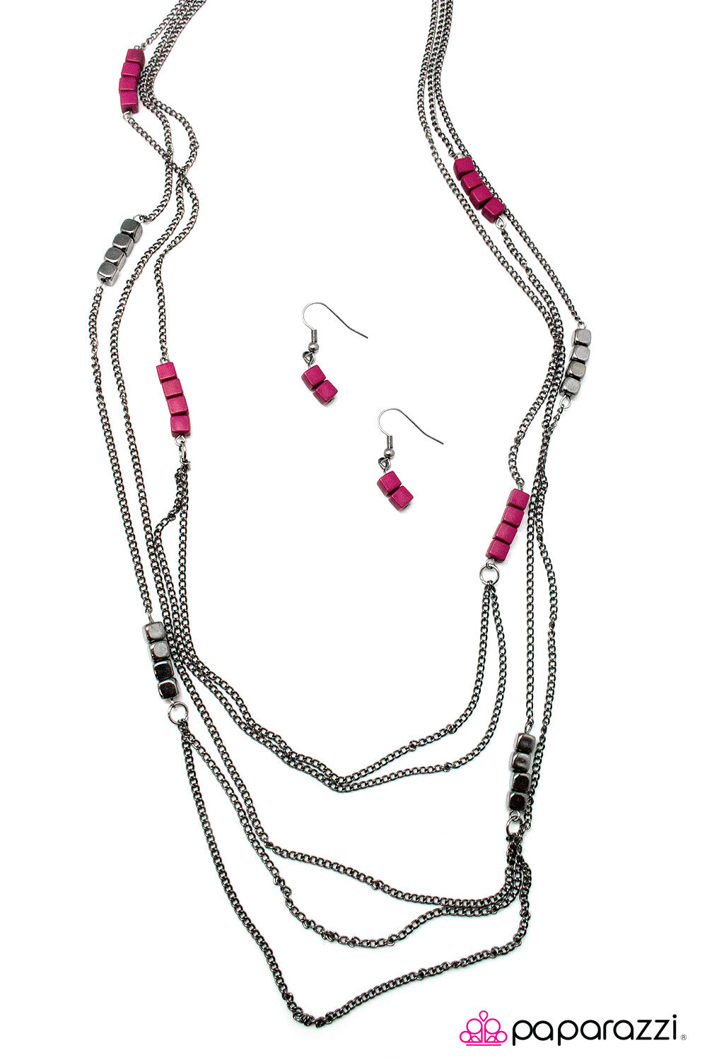 Paparazzi ♥ Chain of Fools - Pink ♥  Necklace