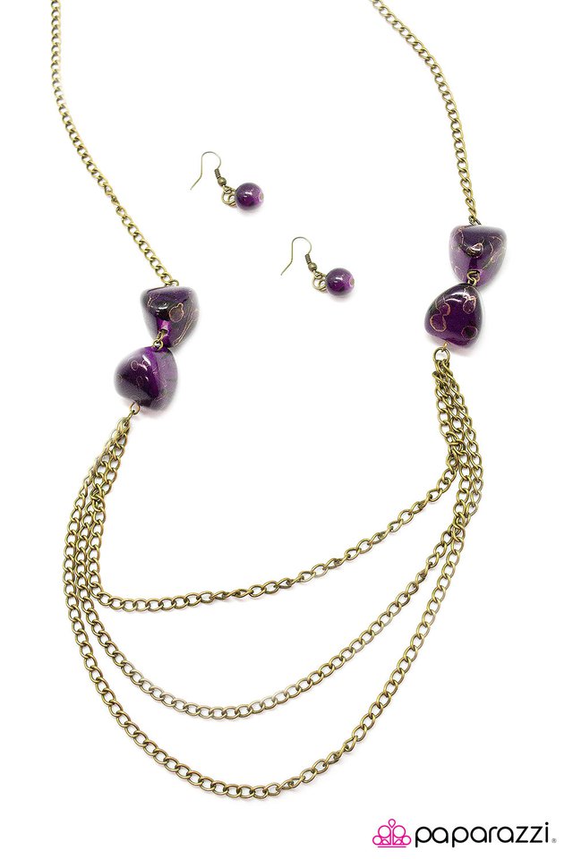 Paparazzi ♥ Pebble in My Pocket - Purple ♥ Necklace