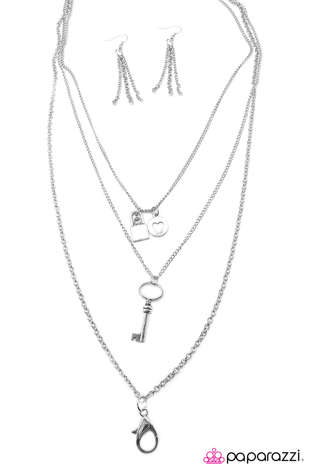 Paparazzi ♥ The Key to Success - Silver ♥  Lanyard