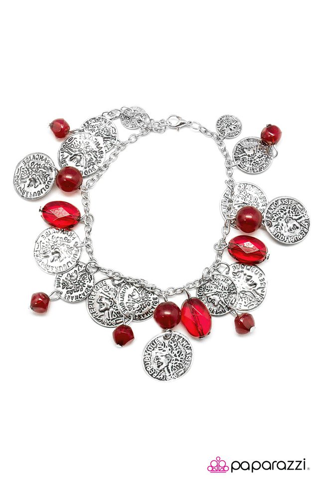 Paparazzi ♥ Two-Faced - Red ♥ Bracelet