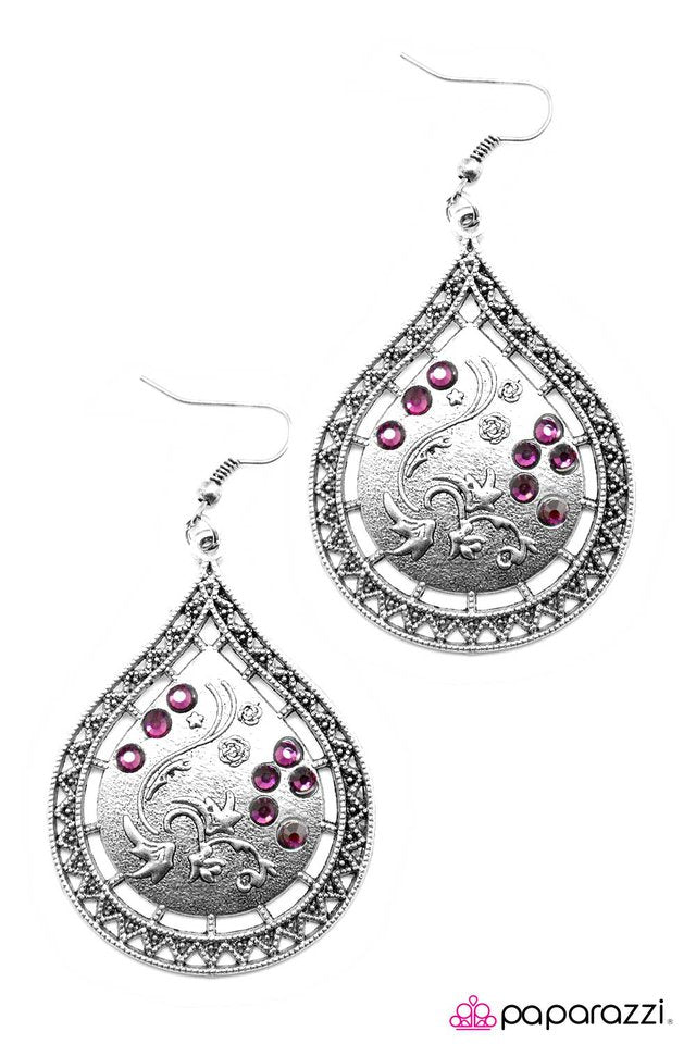 Paparazzi ♥ Morning Dew - Purple ♥ Earrings