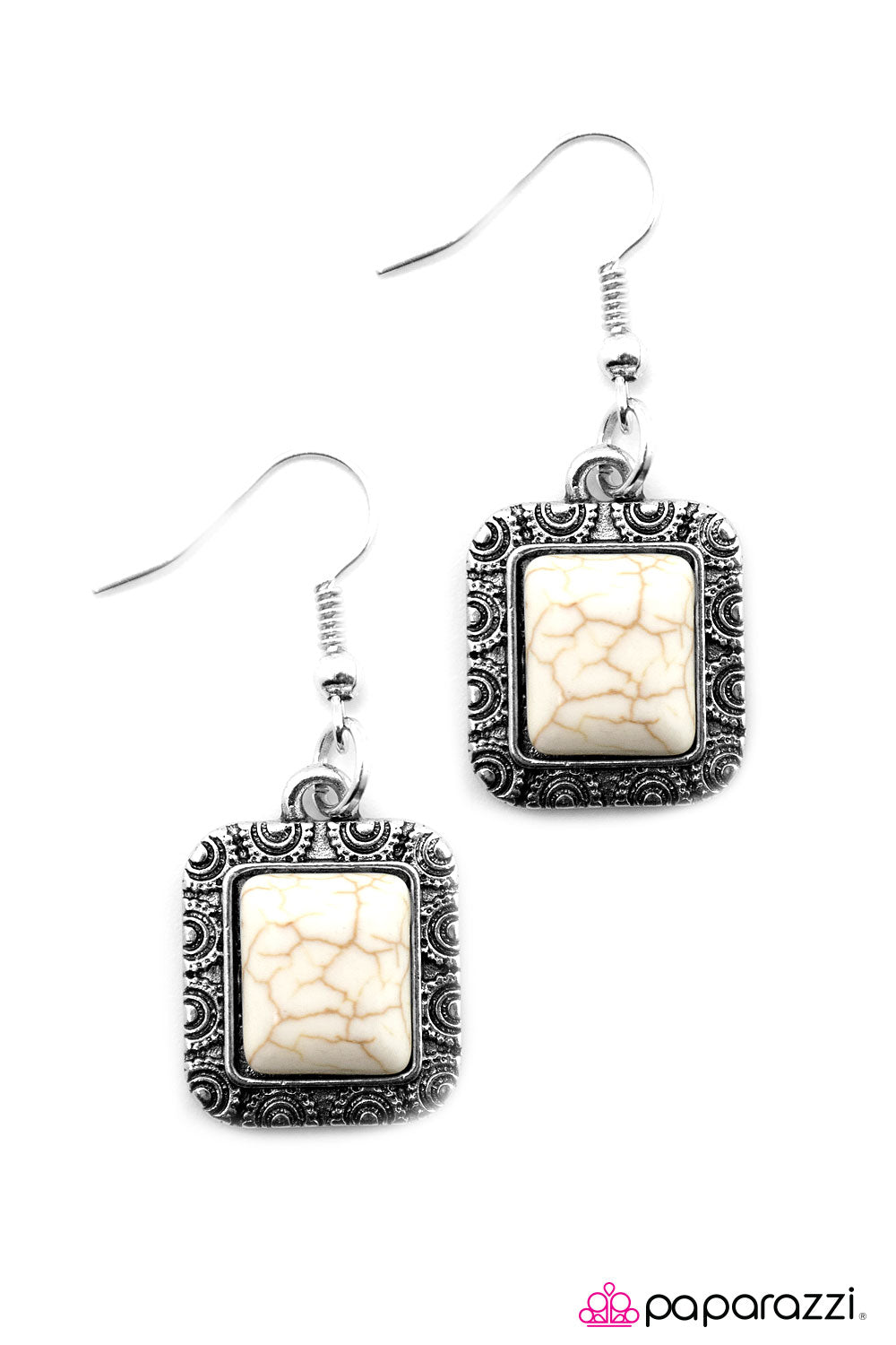 Paparazzi ♥ Til The Cows Come Home - White ♥  Earrings