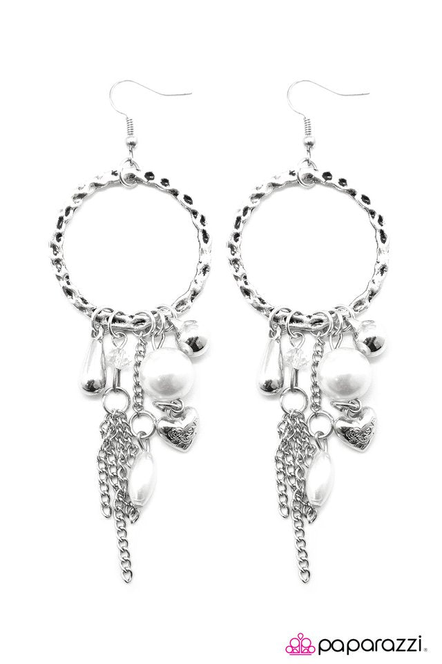 Paparazzi ♥ Little Things Mean A Lot - White ♥ Earrings