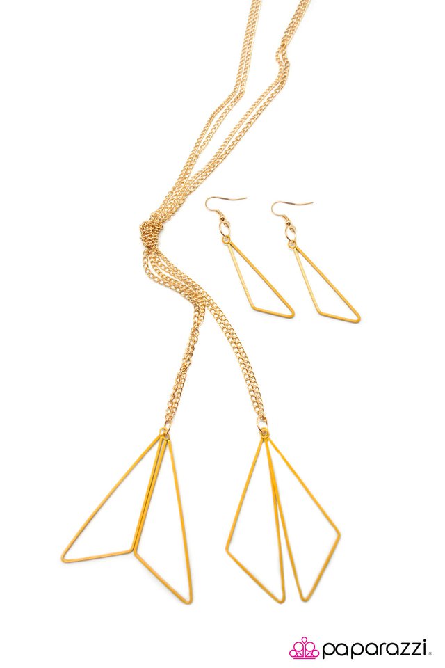 Paparazzi ♥ Shape of Things to Come - Yellow ♥ Necklace