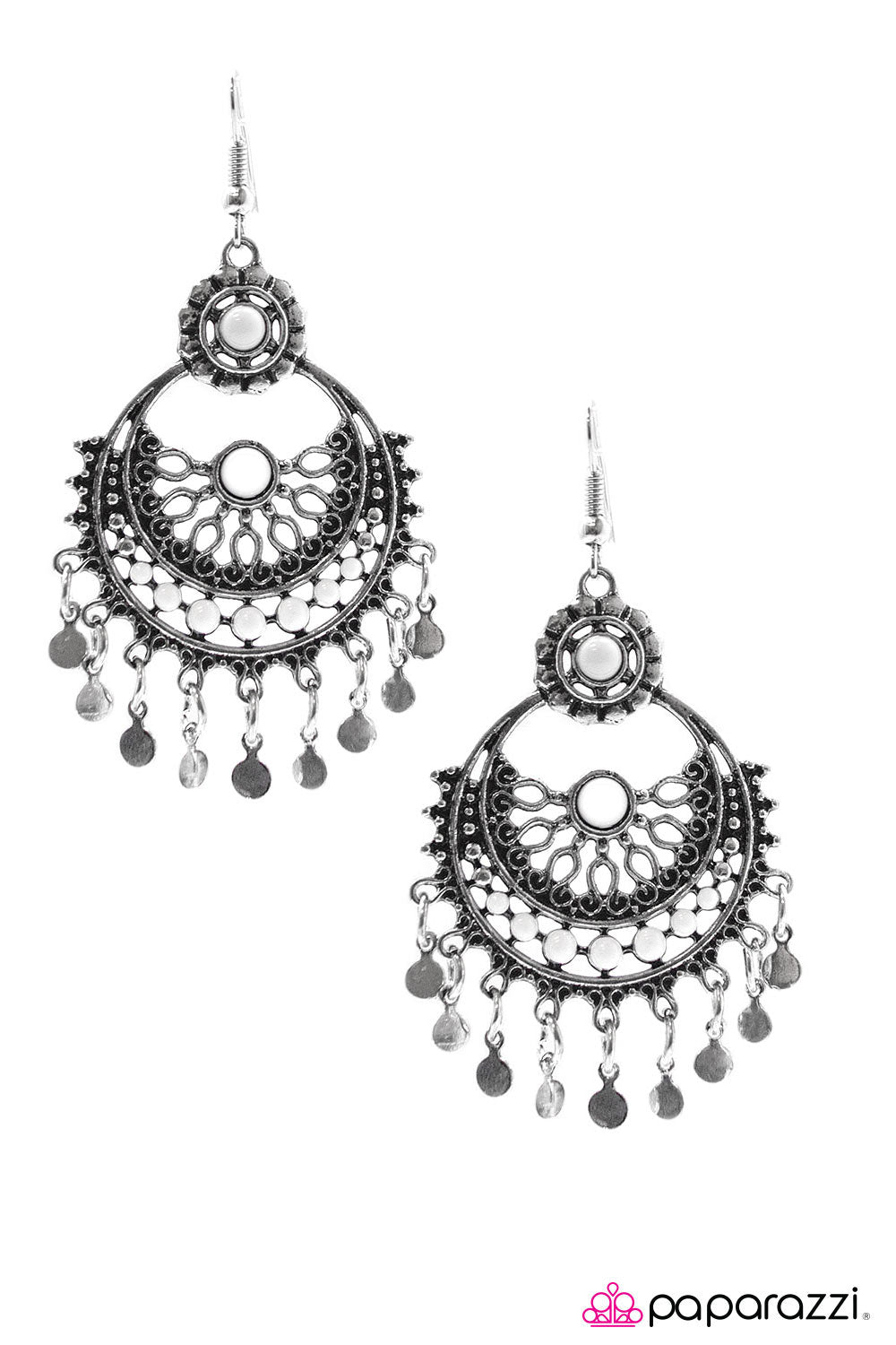Paparazzi ♥ Genie In A Bottle - White ♥  Earrings