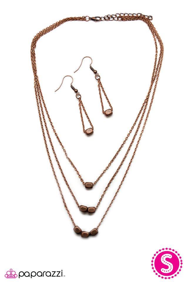 Paparazzi ♥ Easy As One Two Three - Copper ♥ Necklace