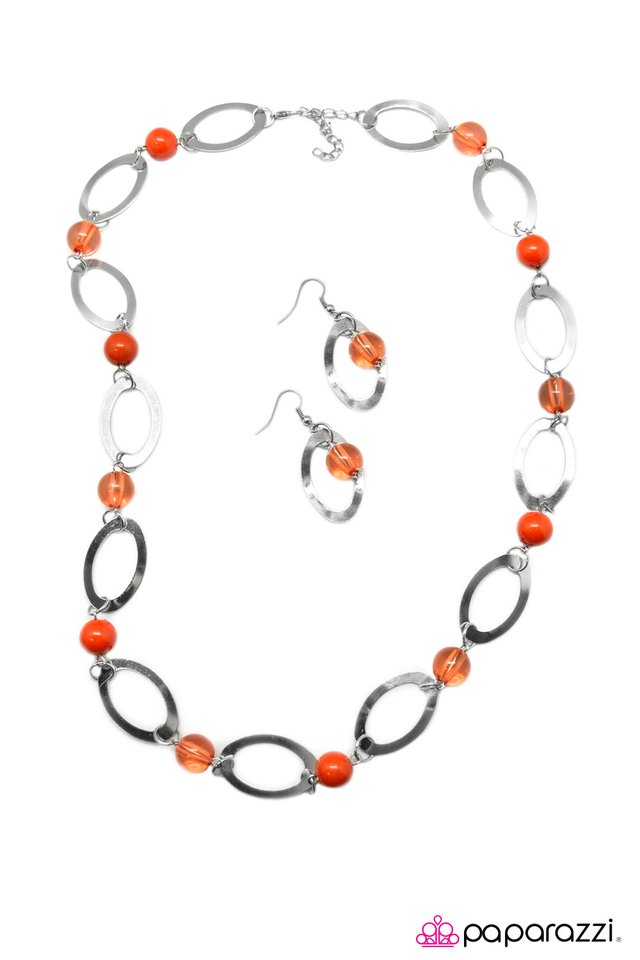 Paparazzi ♥ Leisurely Luminous - Orange ♥ Necklace