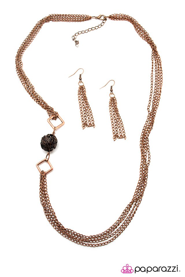 Paparazzi ♥ Positive Thinking - Copper ♥ Necklace