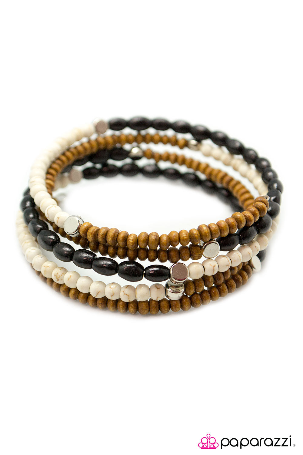 Paparazzi ♥ Its Human Nature - White ♥  Bracelet