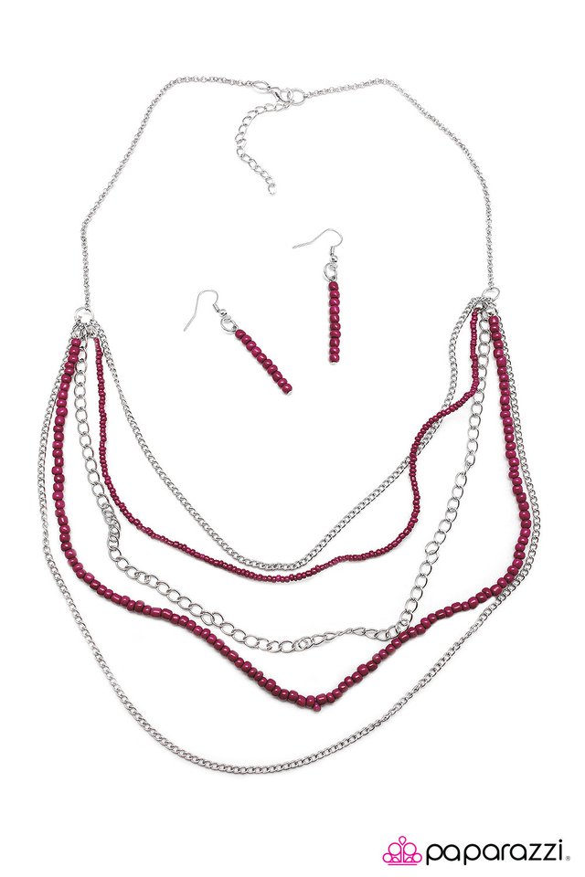 Paparazzi ♥ No Place Id Rather BEAD - Pink ♥ Necklace