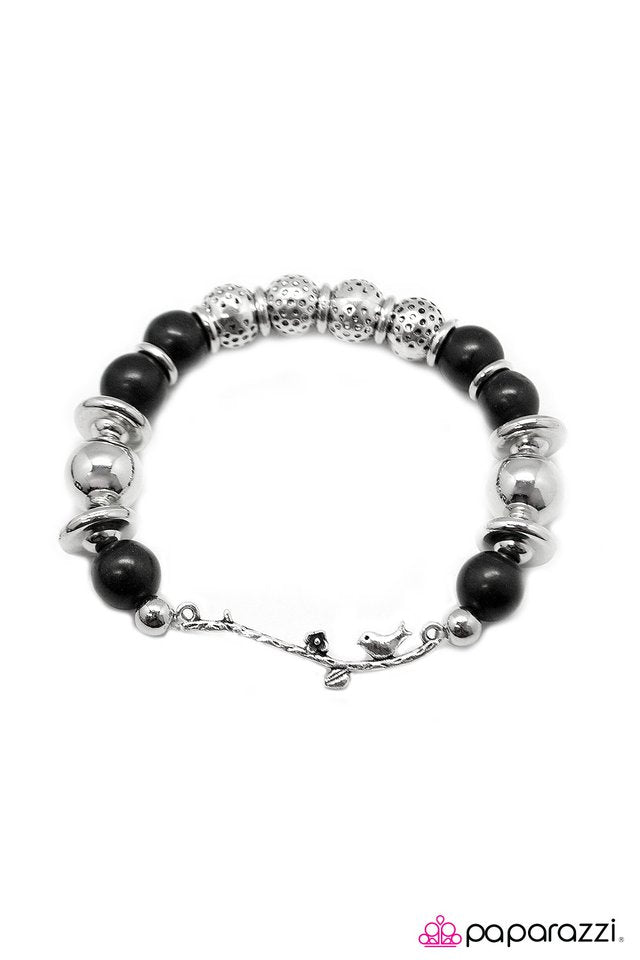 Paparazzi ♥ A Little Bird Told Me - Black ♥ Bracelet
