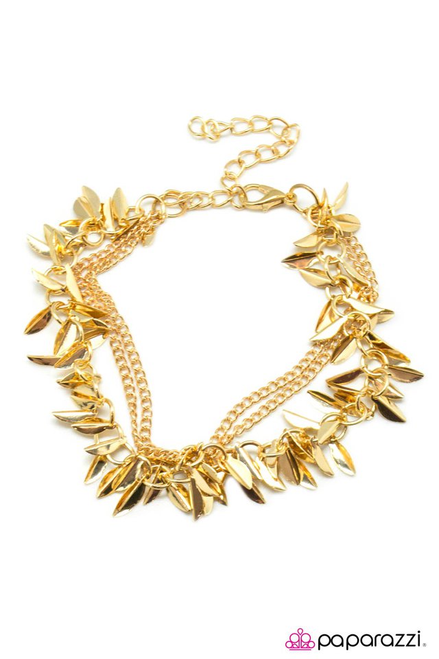 Paparazzi ♥ At Your Own Risk - Gold ♥ Bracelet