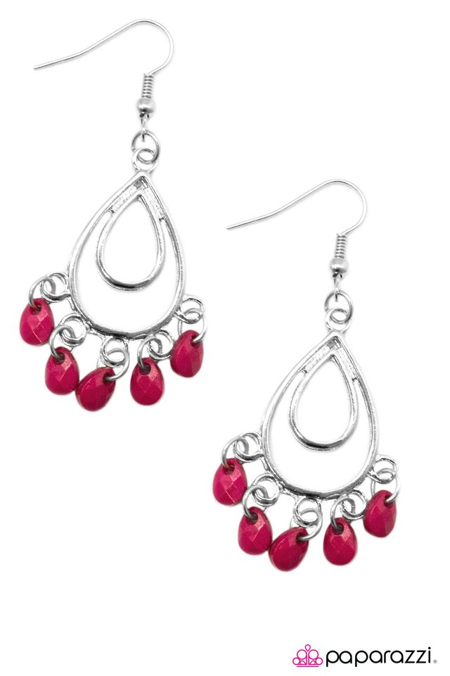 Paparazzi ♥ Bahama Mama - Pink ♥ Earrings