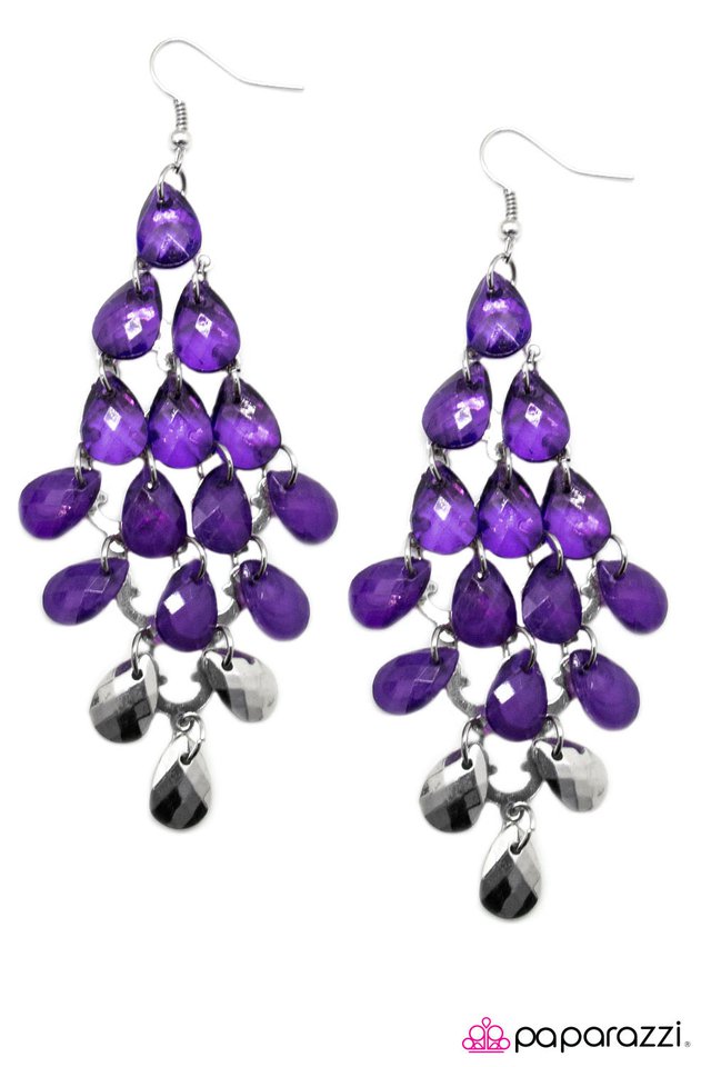 Paparazzi ♥ Hey Ombre! - Purple ♥ Earrings