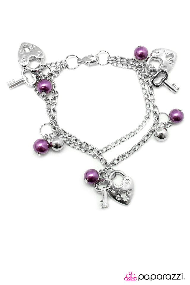 Paparazzi ♥ Under Lock and Key - Purple ♥ Bracelet