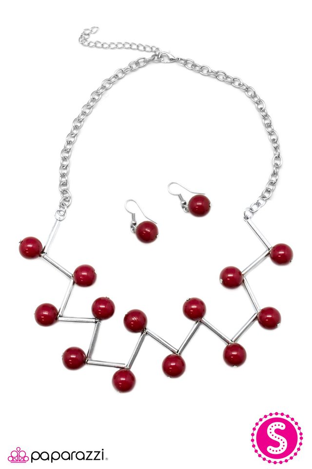 Paparazzi ♥ Connecting The Constellations - Red ♥ Necklace