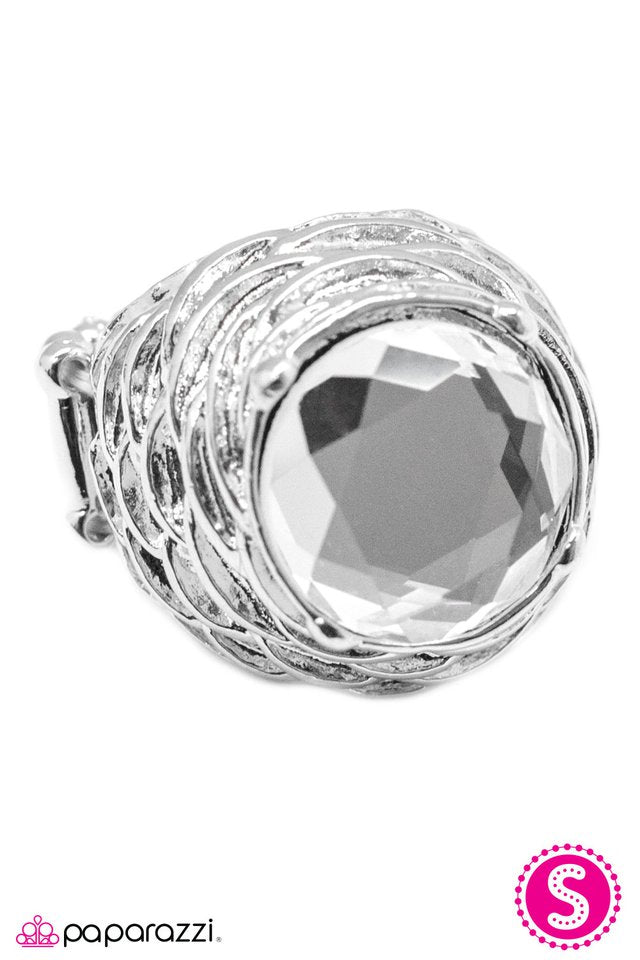 Paparazzi ♥ Did Somebody Say Sparkle? - White ♥ Ring