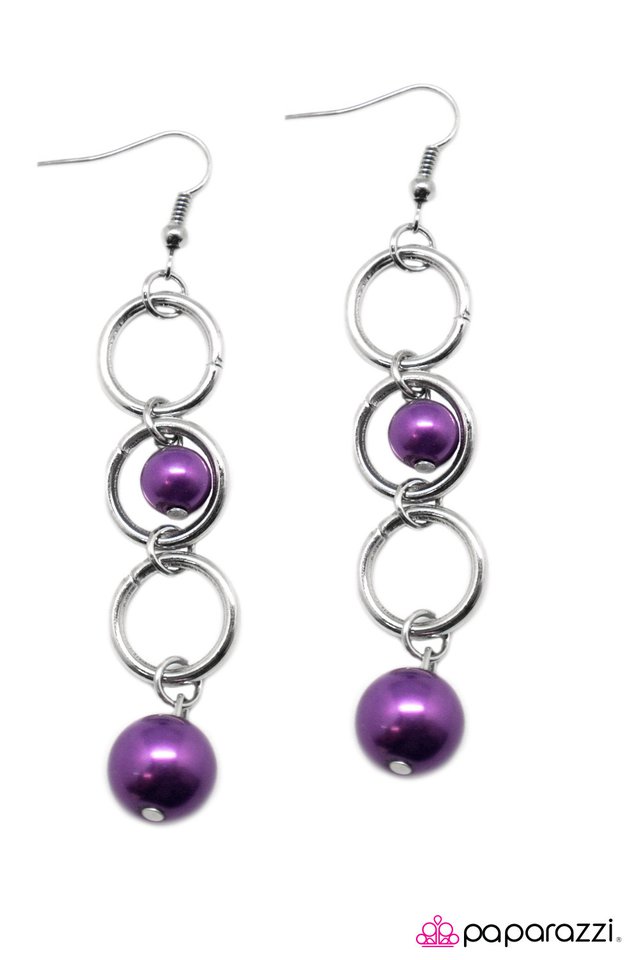 Paparazzi ♥ Blast Off - Purple ♥ Earrings