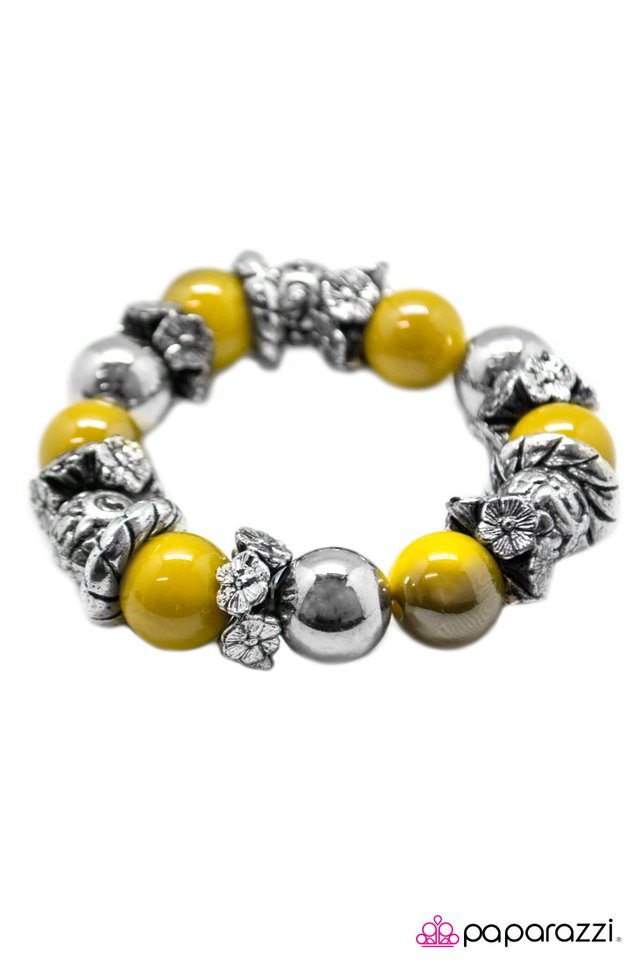 Paparazzi ♥ Fire and Brimstone - Yellow ♥ Bracelet