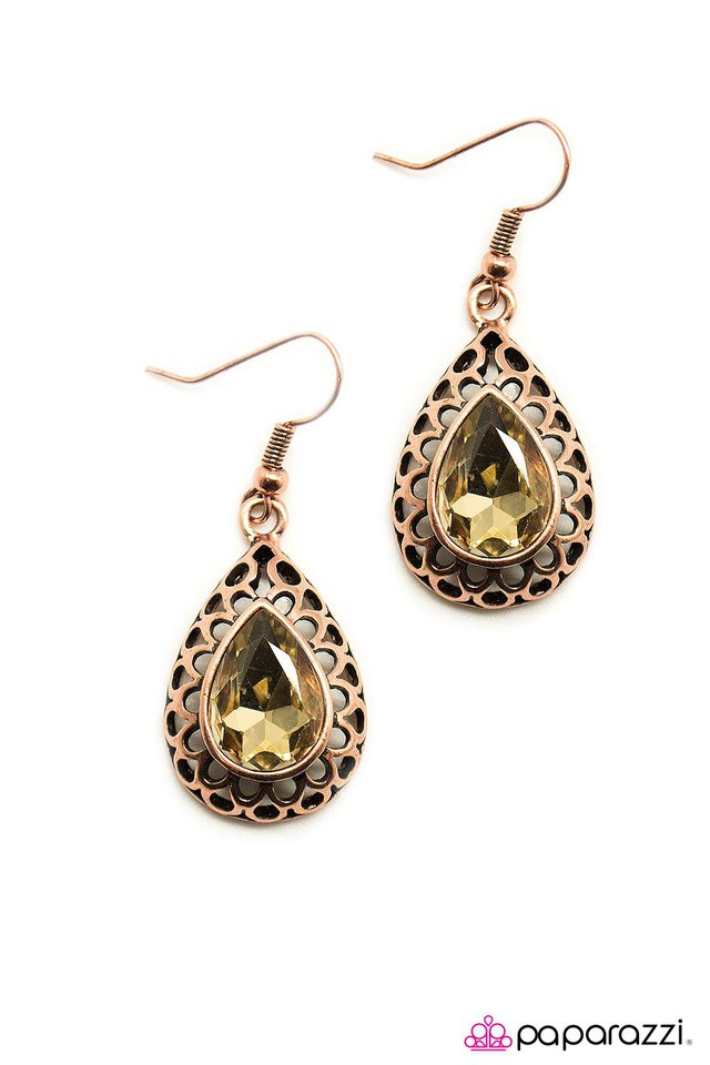 Paparazzi ♥ Just For Show - Copper ♥ Earrings